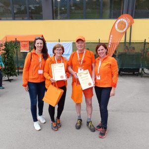 Podpredsednica, glavna dva prostovoljca Irena Rečnik, Milan Zajc in predsednica