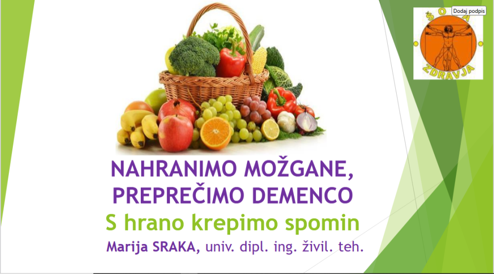 Nahranimo možgane, preprečimo demenco