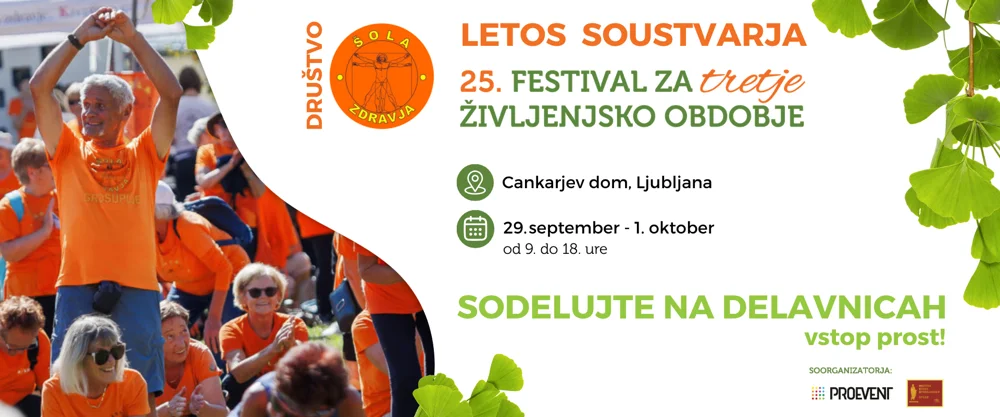 Društvo Šola zdravja na 25. Festivalu za tretje življenjsko obdobje